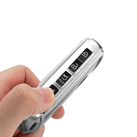 Silver Soft TPU Full Protect Remote Smart Key Fob Cover For Mazda 3 2019-2025