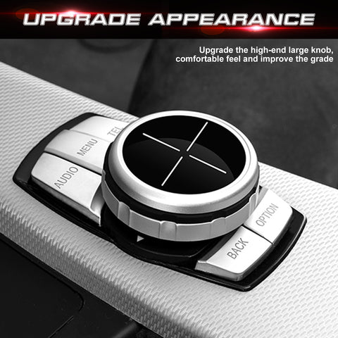 Silver Multi-Media IDrive Button Cover Decor Trim For BMW 1 2 3 4 5 7 X Series