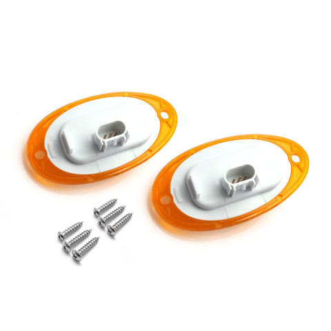 Amber Lens Full LED Front Cab Side Marker Turn Signal Light Assemblies For Freightliner Cascadia 2008-2017 Semi-Truck