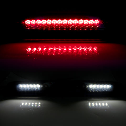 Chrome / Smoked Housing LED 3rd Third Brake Tail Light High Mount Stop Cargo Lamp for Nissan Titan 2004-2015, Super Bright 26-SMD