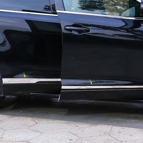 4x Stainless Steel Car Body Door Side Molding Trim Cover for Toyota Highlander 2014-2019