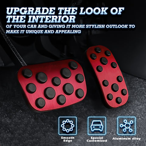 Red Brake Accelerator Foot Area Pedal Pads Cover For Toyota Corolla Cross 2020+