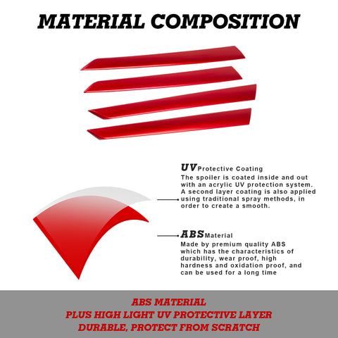 Inner Side Door Panel Strip Cover Trim, Sporty Red, Compatible with Honda Accord Sedan 10th Gen 2018-2022