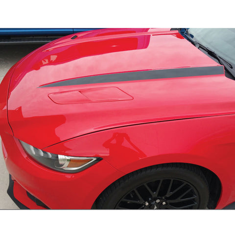 Xotic Tech Hood Spear Side Stripe Decal Sticker for Ford Mustang 2015 2016 2017 Glossy Black