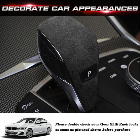 Alcantara Suede Leather Gear Shift Knob Cover Trim For BMW G20 G21 G28 2019-up
