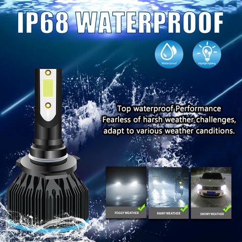 6pcs 8000K Ice Blue Extremely Bright LED Headlight Fog Parking Light Bulb for Chevrolet Silverado 1500 2500 2007-2015