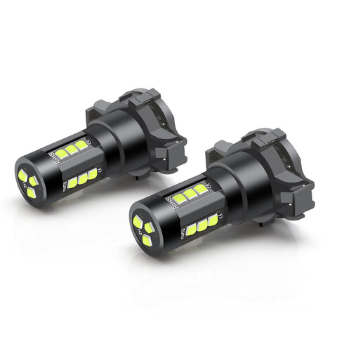 Xotic Tech 8000K Ice Blue Front Turn Signal Light PY24W LED Bulbs For BMW E90 E92 M3 X5 X6 Z4