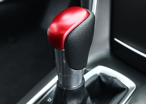 Car Interior Gear Shift Level Knob Cover Trim for Honda Accord 10th Gen 2018 2019 2020 (Red Gear Shift Knob Trim)