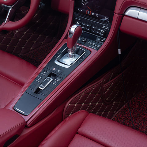 1pcs Red / White / Blue ABS Car Central Console Gear Shift Console Panel Decor Cover for Porsche 911 Boxster Cayman 2013-2019