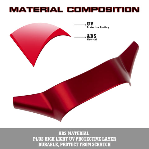 Sporty Red Steering Wheel Upper Overlay Cover For Honda Civic 11th Gen 2022-up