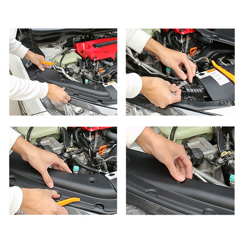 2pcs Engine Bay Side Panel Cover Replacement for Honda Civic 10th Gen 2016-2019