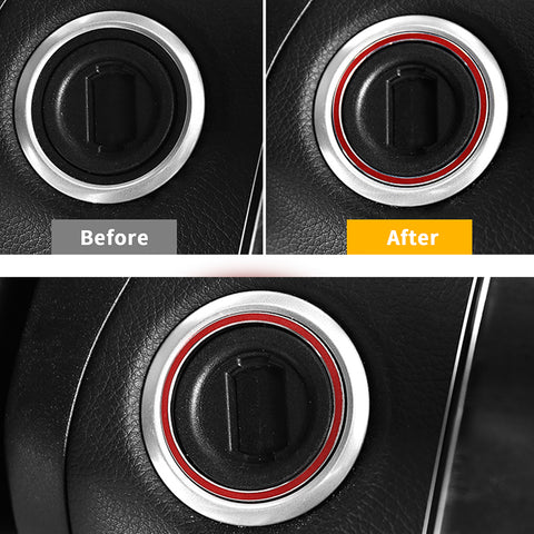 Blue/ Gold/ Red Keyless Key Hole Start Engine Button Decoration Ring for Mercedes Benz C E S R ML GL CLA CLS GLA GLC GLE Class W204 W205 W212 W213 W166 W246 W222 C117 W218 R172 W447 X164 X251