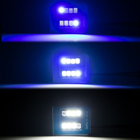 2pcs T10 168 W5W Super Bright 8-SMD LED Car Interior Map Reading Light Bulb Dome License Plate Cargo Lamp, Fading Blue to White