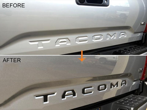 Matte Black \ Brushed Gold \ Brushed Silver\ Red Vinyl Insert Letters Decal Sticker For Toyota Tacoma 2016-2018 Rear Tailgate