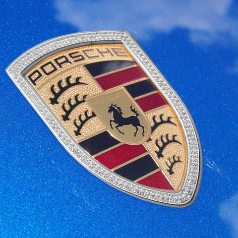 Luxury Silver Front Hood Logo Trim Decor Cover for Porsche Cayenne 911 Macan Panamera