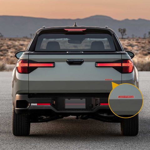 2pcs Universal Limited Edition Logo Emblem Metal Badge Sticker Decal for Side Fender Trunk Compatible with Most Cars (9.5cm x 1.5cm Red)