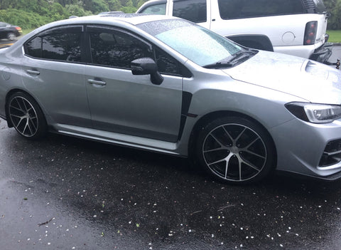 Side Fender Insert Vent Overlay Vinyl Decal Trim Wrap Pre-Cut Genuine Vinyl KK Decal Sticker Compatible with Subaru WRX STi 2015-2021 (Carbon Fiber Pattern, Upper & Lower Fender)