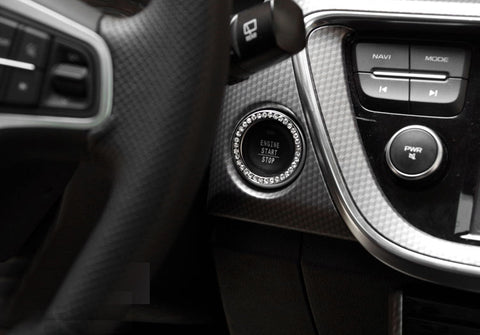 1 Piece Car Engine Start Stop Ignition Diamond Emblem Sticker Decoration Universal Fit