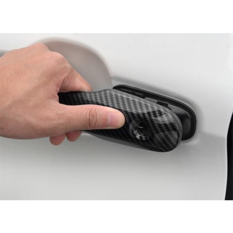 4pcs Carbon Fiber Pattern Car Door Handle Cover Protector Trim for Toyota Camry Corolla Prius Avalon 2016-2019 2022 2023 2024