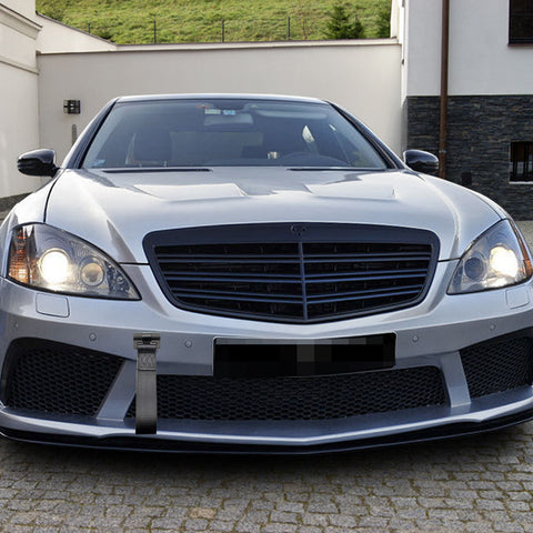 Blue / Black / Red JDM Style Tow Hole Adapter with Towing Strap for Mercedes C S ML CLA GLA Class