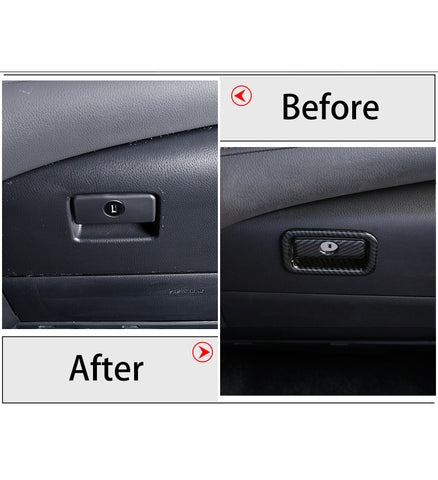 ABS Carbon Fiber Copilot Glove Storage Box Handle Cover Trim for Toyota Camry 2018-2024