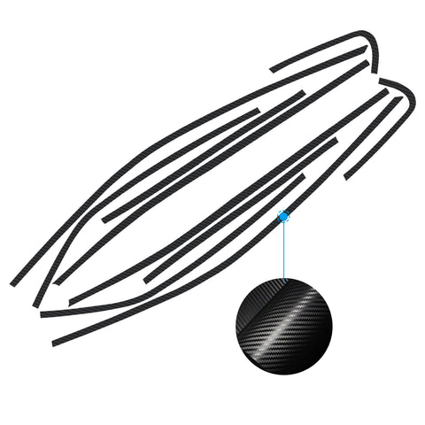 Window Trim Chrome Delete Blackout Overlay Pre-cut Genuine Vinyl KK For Toyota Camry 2018-2025 - Carbon Fiber Pattern