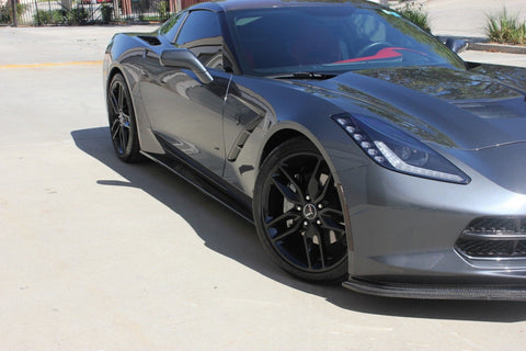 Carbon Fiber Side Skirts Panel Trim Stingray Z06 Z07 Style for 2014-2018 Chevrolet Corvette C7 Stingray