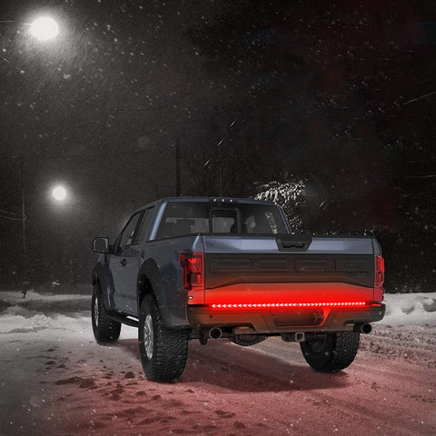 48" Multi-Functions 5 Rows 432pcs SMD LED Chips LED Tailgate Strip Light Bar - Sequential Flowing Turn Signal Brake Tail Reverse Running Arrowhead for Trucks Trailer Pickup SUV etc, No Drill Install