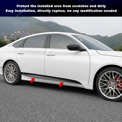 Glossy Black Door Side Lower Strip Cover Trim For Honda Accord 10th 2018-2021