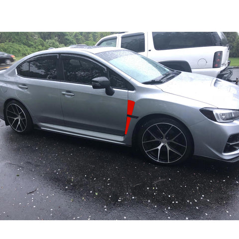 Red Upper & Lower Front Fender Side Vent Stickers For Subaru WRX STI 2015-2021