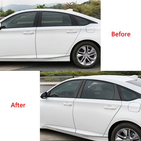 Carbon Fiber Pattern Car Window Pillar Post Trim Sticker for Honda Accord Sedan 2018 2019 2020