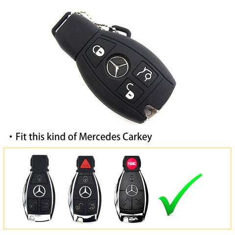 Black Soft Rubber Remote Smart Key Cover Holder Key Fob Shell Case for Mercedes C E R S M GLK CLA CLK CLS SLK