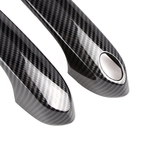 4Pcs Carbon Fiber Pattern Door Handle Cover Trim For BMW 3 Series 330i Sedan 2019-2021