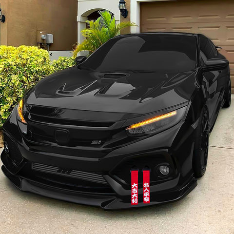 JDM Red Chinese Slogan Car Bumper Towing Strap w/Tools For Mazda 3 6 Mitsubishi