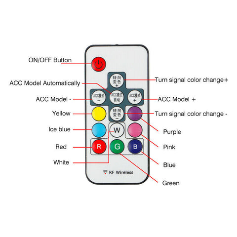 2pcs RGB Car LED Light Strip, 24" Multicolor LED Daytime Running Light Bar Sequential Turn Signal Light Tube Flexible Car Switchback Headlight Kit