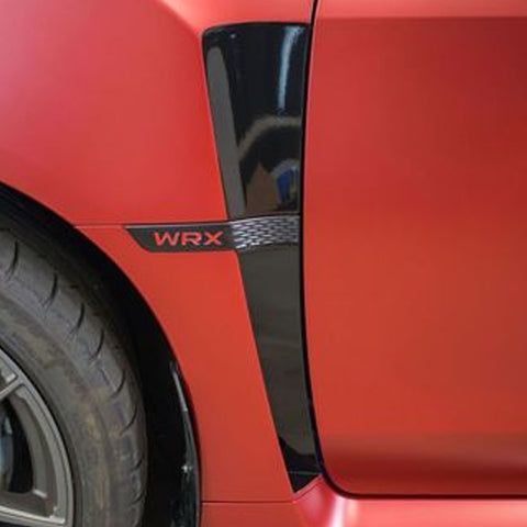 Side Fender Insert Vent Overlay Vinyl Decal Trim Wrap Pre-Cut Genuine Vinyl KK Decal Sticker Compatible with Subaru WRX STi 2015-2021 (Glossy Black, Upper & Lower Fender)