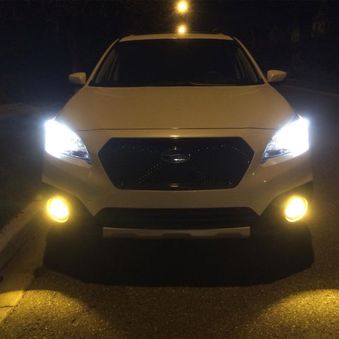 2pcs Golden Yellow LED Fog Light Bulbs w/ Flashing Strobe Function