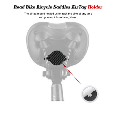Carbon Bicycle Saddle Hidden Airtag Anti-theft Tracker Protective Cover Holder