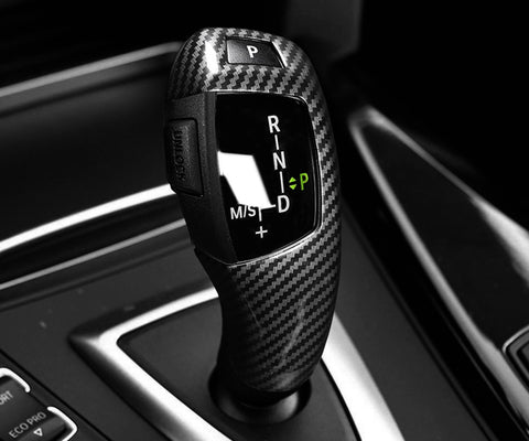 ABS Carbon Fiber Center Console Gear Shift Knob Cover Trim for BMW F30 F32 F20 F10 F34 F35 X3 X4 X5 X6