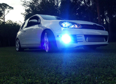 2pcs H16 5202 COB LED Bulb Ice Blue 8000K for DRL Driving Fog Light Replacement