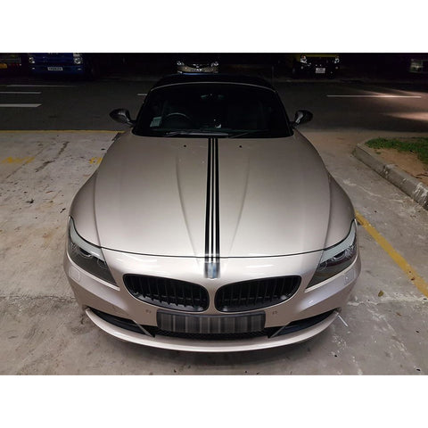 Black / Red JDM Hood Stripe Sticker Sporty Racing Car Body Rear Trunk Vinyl Decal Trim for BMW 1 2 3 5 6 7 Series