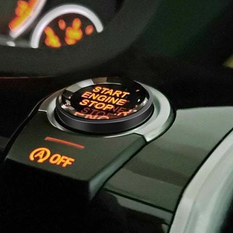 Red / Silver / Blue / Black Crystal Start Stop Button Cover Trim Engine Ignition Switch Replacement Cap for BMW 1 2 3 4 5 7 Series X1 X3 X5