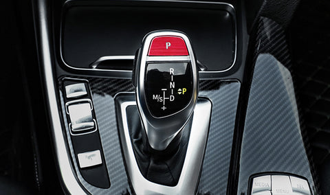 Red Gear Shift Knob Lever P Parking Shift Button Cover Frame Trim For BMW 2 3 4 5 6 Series X3 X4 X5 X6 F22 F23 F30 F31 F32 F33 F34 F10 F06 F25 F26 F15 F16