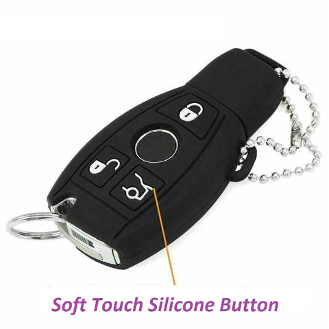 Silicone Key Fob Case Cover Full Sealed Key Protector for Mercedes Benz C E S CLS CLA GL Class 3-button Smart Key