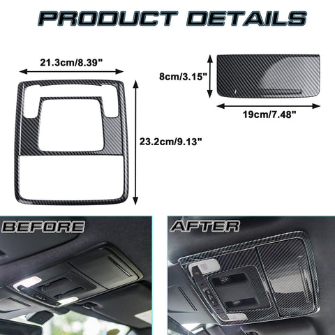 Set Carbon Fiber Pattern Reading Light Cover Trim For Honda Civic 11th Gen 2022