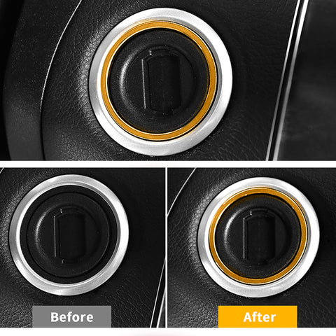 Blue/ Gold/ Red Keyless Key Hole Start Engine Button Decoration Ring for Mercedes Benz C E S R ML GL CLA CLS GLA GLC GLE Class W204 W205 W212 W213 W166 W246 W222 C117 W218 R172 W447 X164 X251