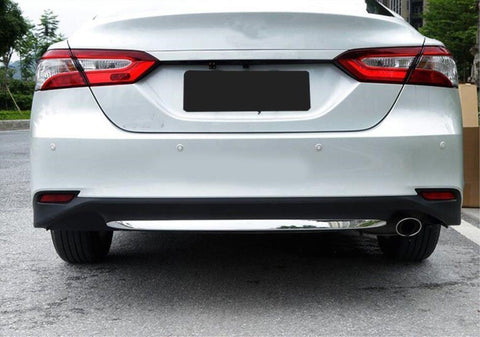 Bumper Guard - Stainless Chrome Rear Bumper Lower Lip Molding Trim Protector for Toyota Camry 2018-2024 L LE XLE