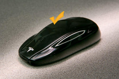 Carbon Fiber Pattern/ Glossy Black/ Glossy Red/ Glossy White Key FOB Hard Cover Shell Case for Tesla Model S 2012-2018