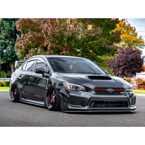 Glossy Red / Fluorescent Yellow Front Grille Pinstripe Vinyl Sticker Trim for Subaru WRX STI 2018 2019 2020, Racing Sport Front Hood Panel Pre-cut Stripe Decal Molding