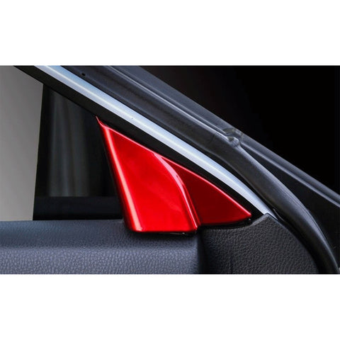 Carbon Fiber Style / Red Interior Car Front Door A Pillar Cover Trim for Toyota Camry 2018 2019 2020 2021 2022 2023 2024